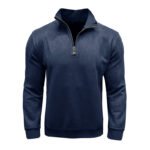 Men's Long-sleeved Zipped Stand Collar Sweater - Image 2