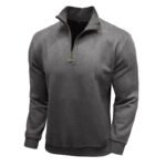 Men's Long-sleeved Zipped Stand Collar Sweater - Image 10