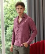 Men Regular Fit Self Design Spread Collar Casual Shirt - Image 6