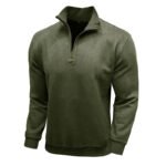 Men's Long-sleeved Zipped Stand Collar Sweater - Image 5